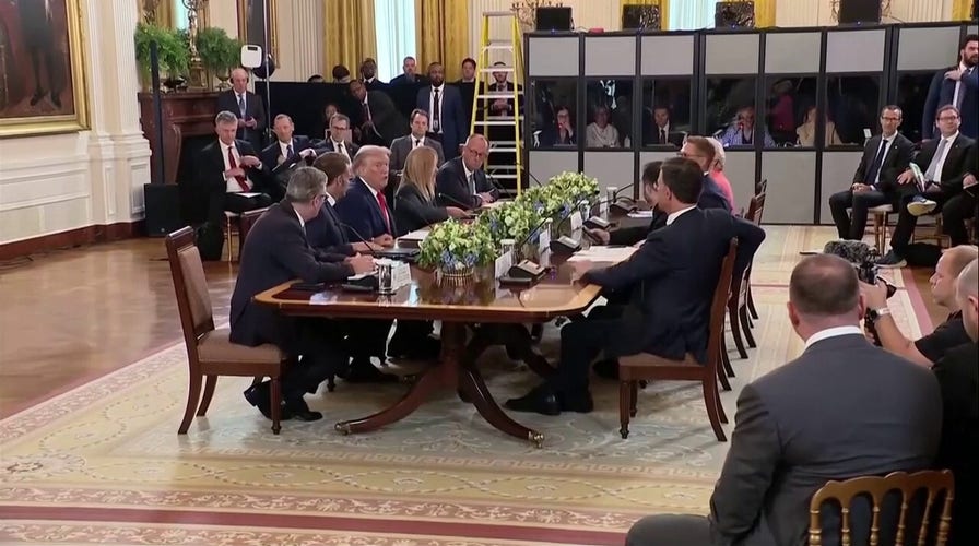 Trump heard speaking to Macron about 'crazy' Putin peace deal theory