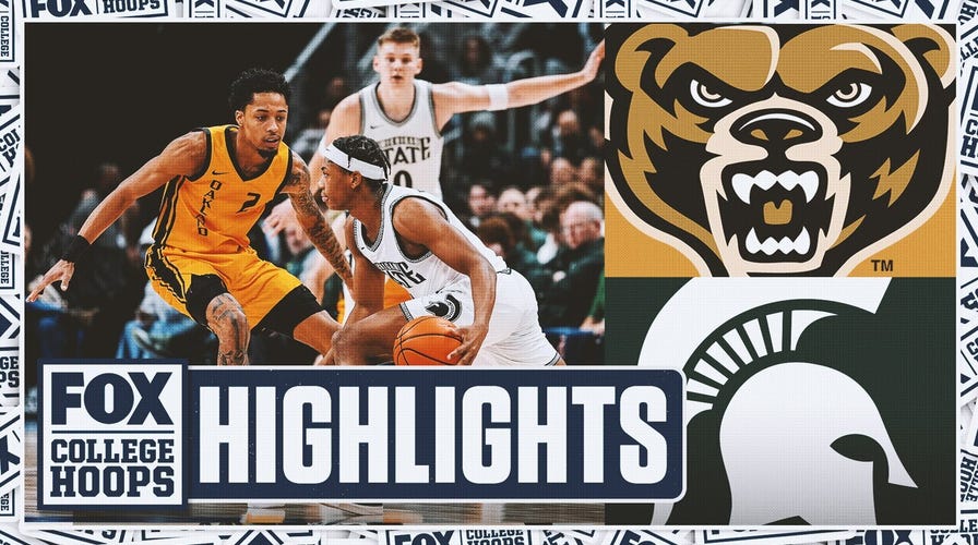 Oakland Golden Grizzlies vs. No. 9 Michigan State Spartans Highlights 🏀 FOX College Hoops
