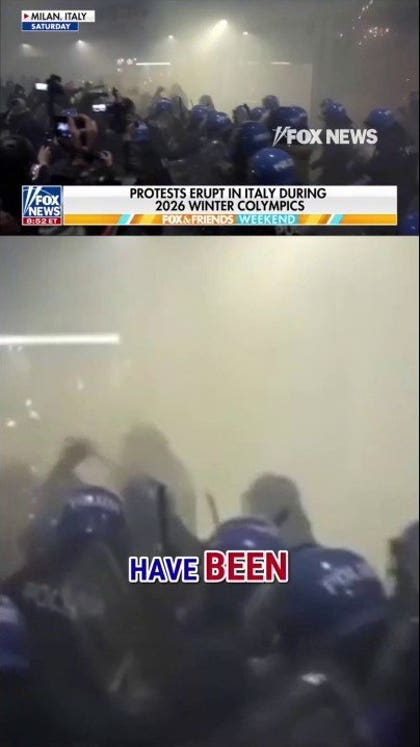 Several Olympics protesters arrested after CLASHING with police in Italy