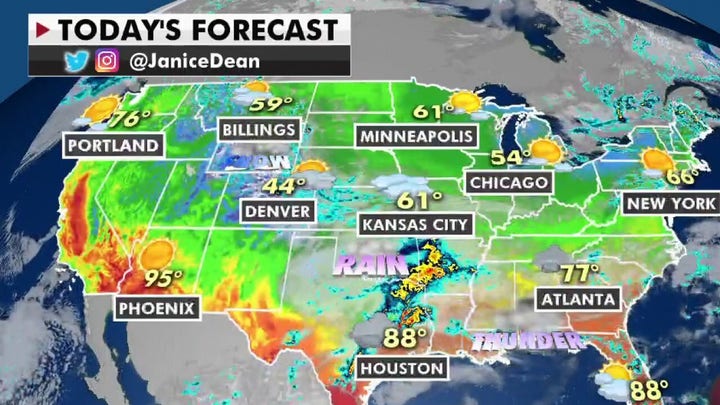 National weather forecast for Tuesday, May 11