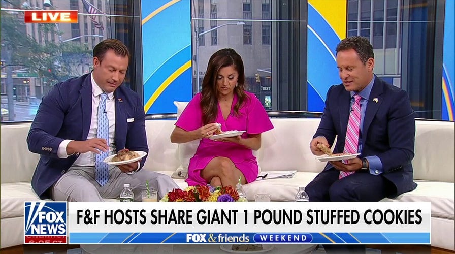 'Fox & Friends' hosts share a one-pound stuffed cookie