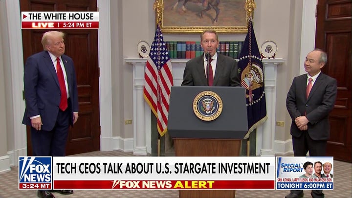 Stargate, la inversión en infraestructuras de IA de Trump, es un "programa muy emocionante", dice Larry Ellison de Oracle