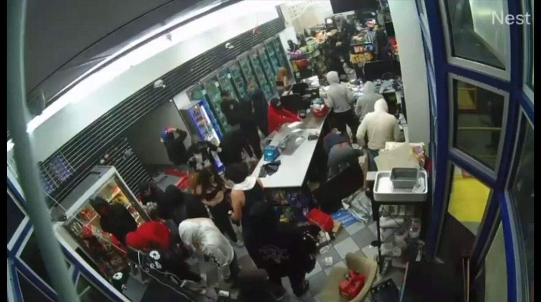 Shocking Ransacking of Bay Area Mini-Mart by Flash Mob of Thieves