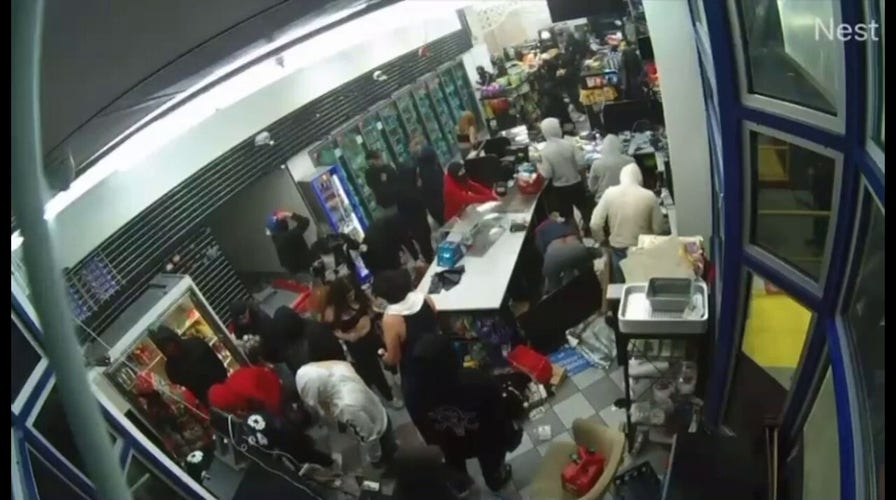 California gas station store ransacked by dozens of suspects