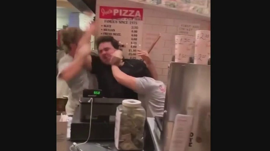 NYC pizza shop brawl caught on viral video