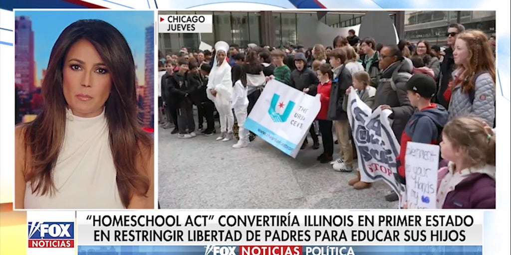 Protesta contra el proyecto de ley de educación en casa en Illinois
