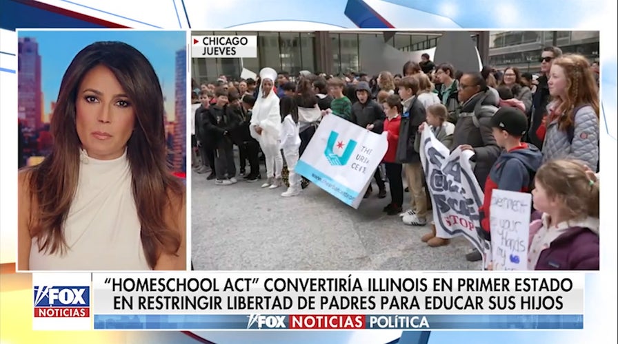 Protesta contra el proyecto de ley de educación en casa en Illinois