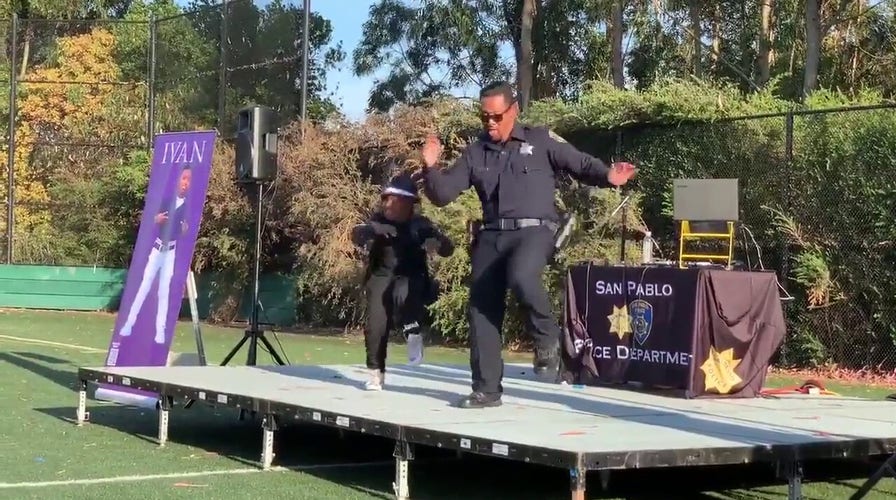 8-year-old, police officer in California hold dance-off