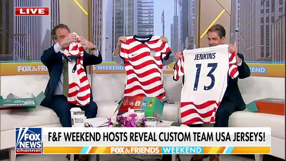 Fox & Friends hosts reveal custom Team USA jerseys for FIFA World Cup 2026