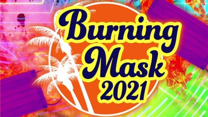 Tucker says burning masks should replace 'Burning Man' festival