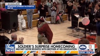Military sister reunites with brother at his graduation after serving overseas