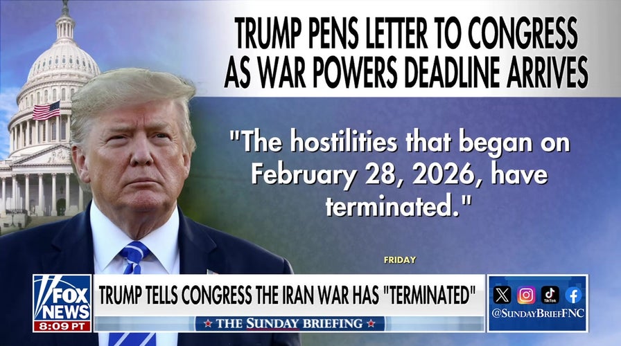 Trump tells Congress the Iran war has been 'terminated'