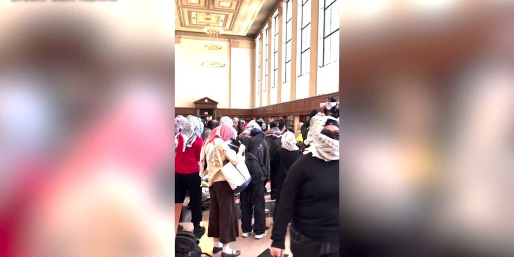 Pro-Hamas protesters occupy library on Columbia University Campus