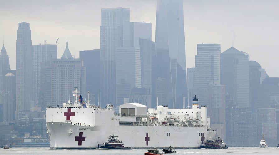 USNS Comfort wows during arrival at New York Harbor