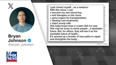 Biohacker Bryan Johnson claims he's cloned himself as newborn