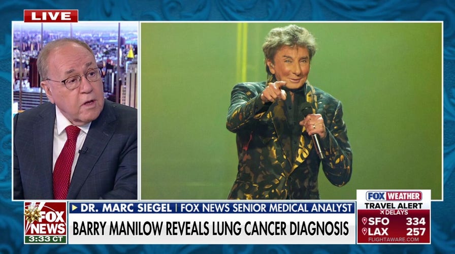Barry Manilow 'lucky' with early lung cancer diagnosis
