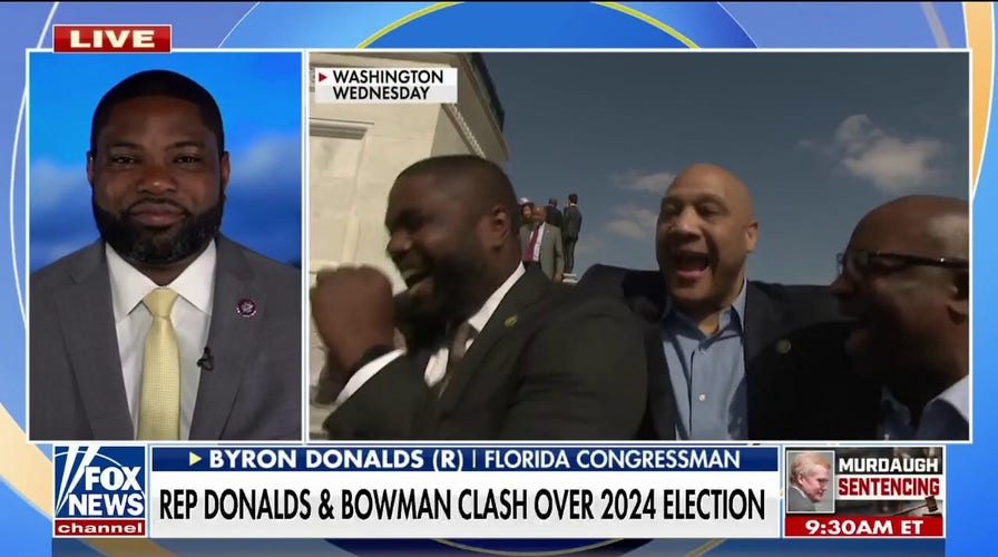 Byron Donalds on viral moment with Democrat Jamaal Bowman: We were first talking about football
