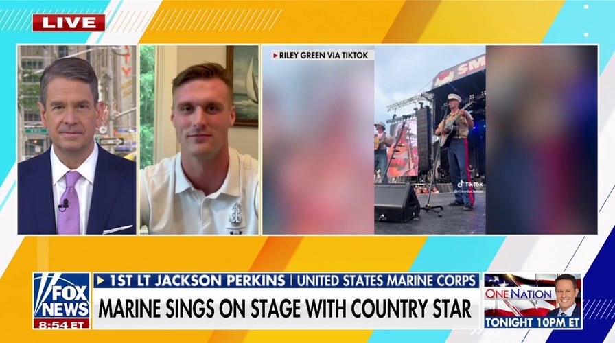 Marine reflects on viral moment singing with country star at concert