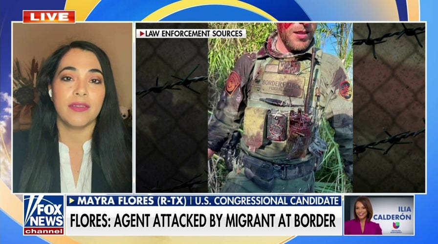 'Things are getting worse': Mayra Flores shares photos of Border Patrol agent attacked by migrant