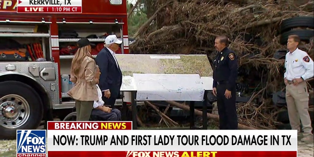 Trump, first lady tour flood damage in Texas