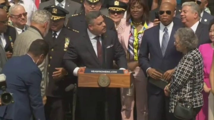 NYPD Commissioner Edward Caban gives first remarks as new department head