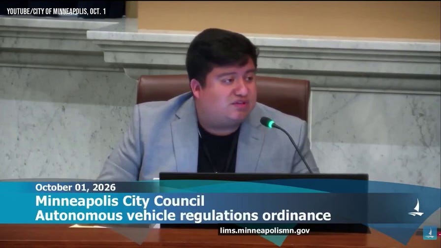 Minneapolis councilman mocked over claim Waymo vehicles have killed cats