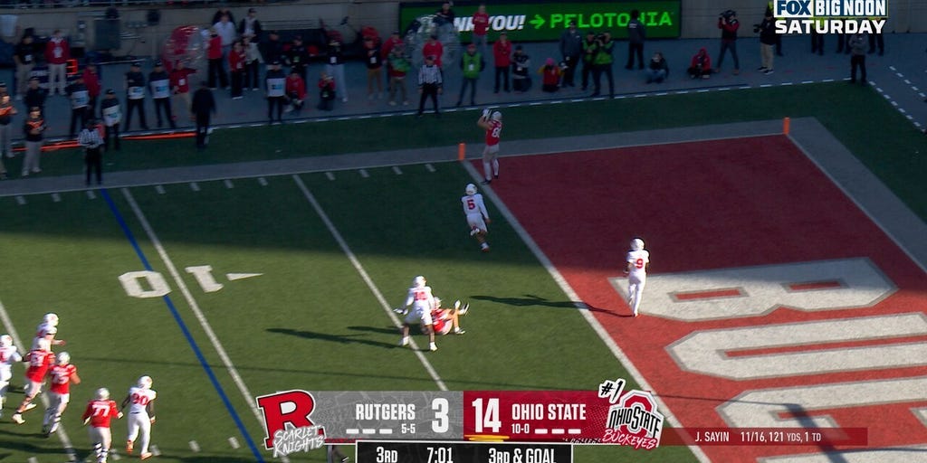 Julian Sayin finds Max Klare for 11-yard TD, extending Ohio State's lead over Rutgers