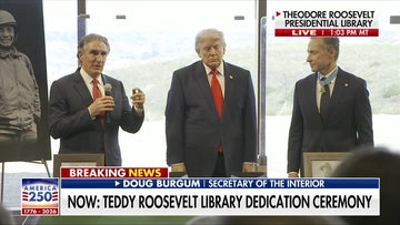 President Trump cuts ribbon to dedicate Theodore Roosevelt Library
