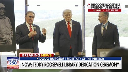 President Trump cuts ribbon to dedicate Theodore Roosevelt Library