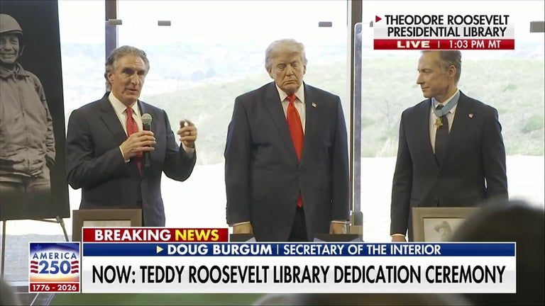 President Trump cuts ribbon to dedicate Theodore Roosevelt Library
