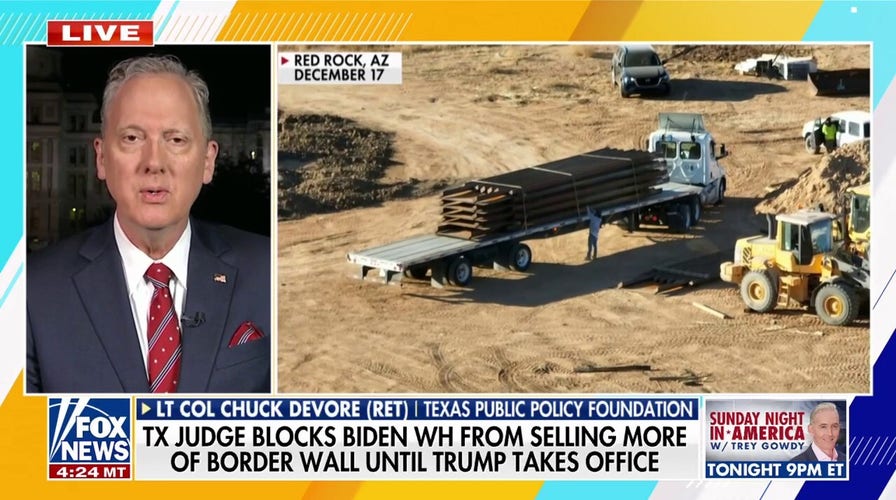 Texas judge blocks Biden's sales of border wall 