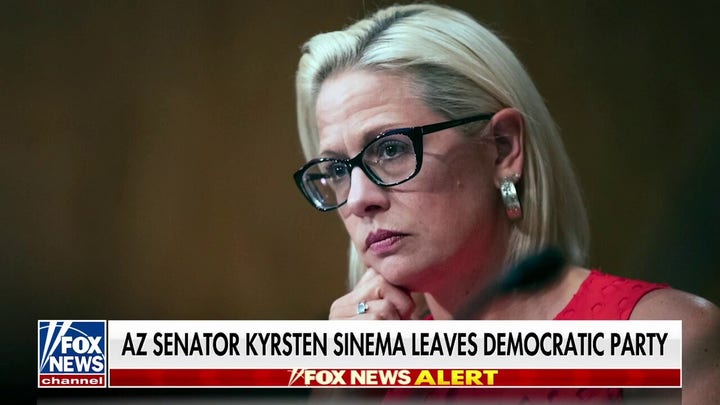 Sen. Kyrsten Sinema leaving Democrat Party to become an 'Arizona independent'