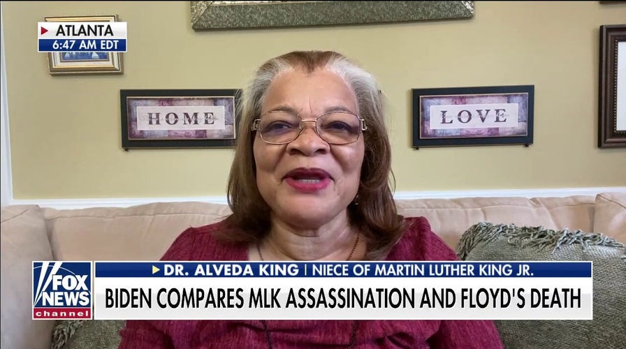 Dr. Alveda King reacts after Biden compares MLK Jr. assassination to death of George Floyd