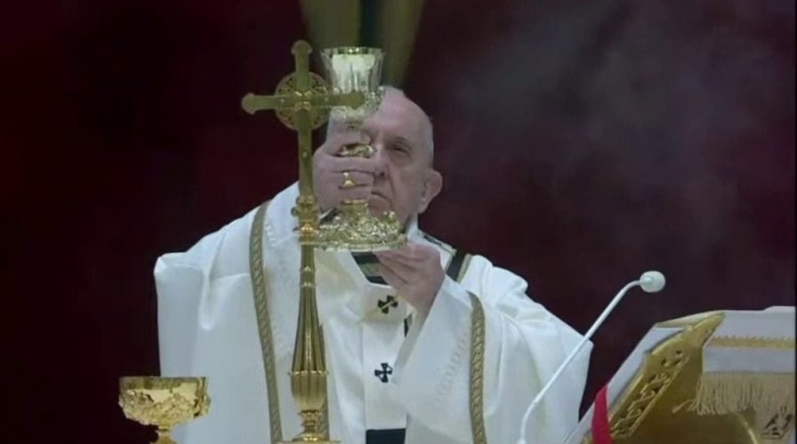 Pope Francis presides over Easter vigil ceremony