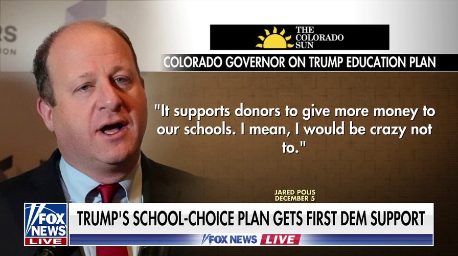 Democratic governor voices support for Trump’s school choice plan