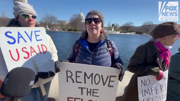 More than a thousand gathered in Washington, D.C., for the 'No Kings on President's Day' protest