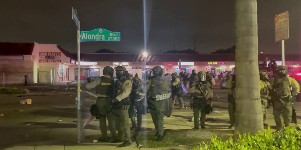Officers fire non-lethal projectiles during anti-ICE protests in Los Angeles