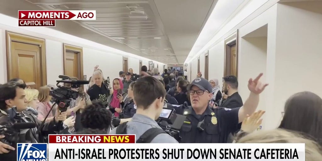 Anti-Israel Agitators Shut Down Senate Cafeteria | Fox News Video