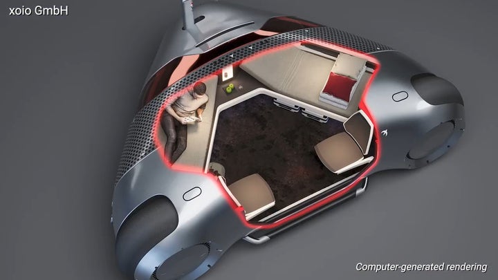 The Swift Pod is an autonomous vehicle that's part car, part hotel room