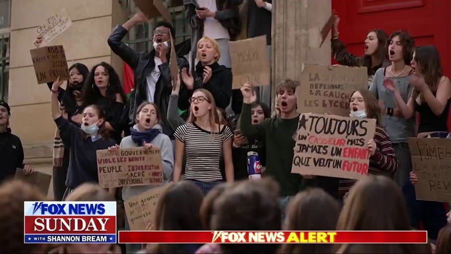 French president to send 3,000 spare teachers to schools in need as protests erupt