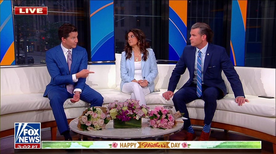 Pete Hegseth and Will Cain give Rachel Campos-Duffy Mother’s Day flowers