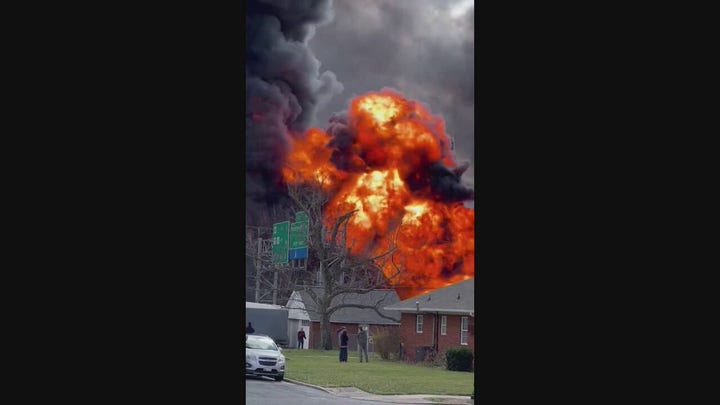 Fiery Maryland tanker truck crash causes massive explosion on highway
