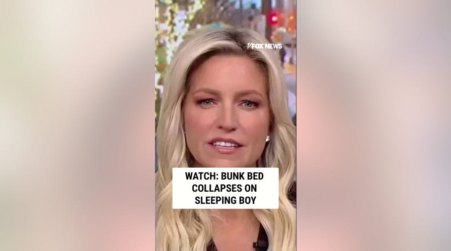 Bunk bed COLLAPSES on sleeping boy in 'heart-stopping' video