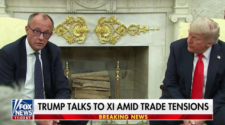President Trump and German Chancellor Merz discuss the war in Ukraine