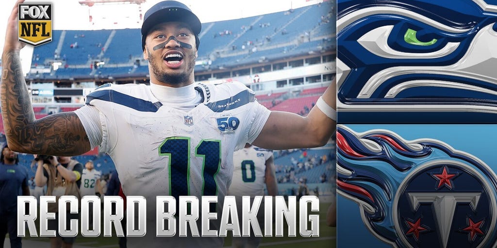 Jaxon Smith Njigba's SHATERS Seahawks WR RECORD in Seattle's win over Titans.