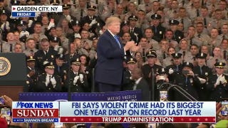 FBI touts historic violent crime drop as Trump praises law enforcement