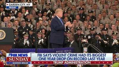FBI touts historic violent crime drop as Trump praises law enforcement