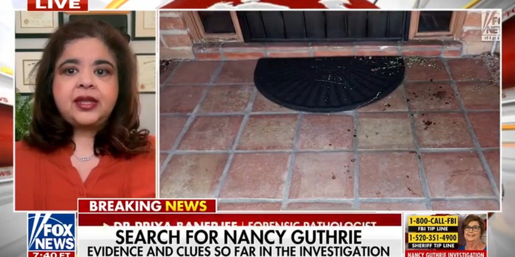 Forensic pathologist explains blood spatter evidence in Nancy Guthrie investigation