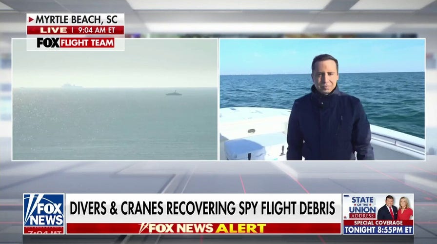  Another day of salvaging for the Chinese spycraft remains