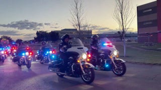 Honor procession for sheriff's officer shot in the line of duty